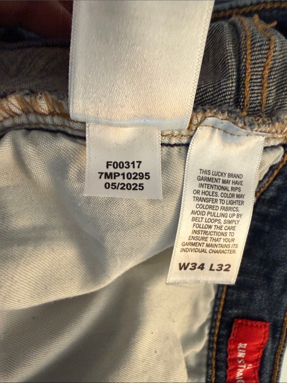 Lucky Brand Men’s Indigo 121 Slim Straight Leg Jeans Size 34x32 - Picture 8 of 11